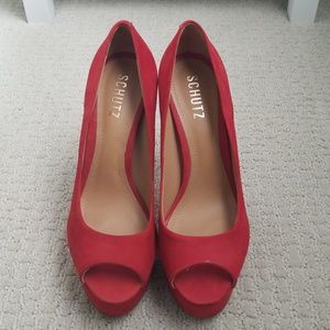Glamorous Red Schutz Heels